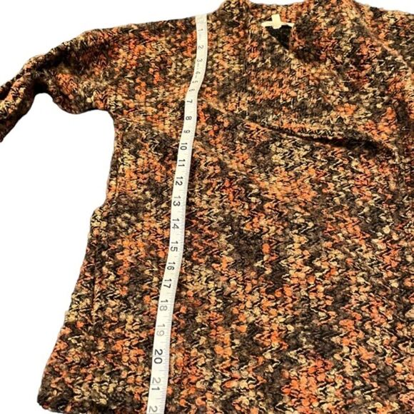 Mystree Wool Blend Side Zip Flap Lapel Jacket Tweed Orange Brown Size Small - Picture 9 of 10